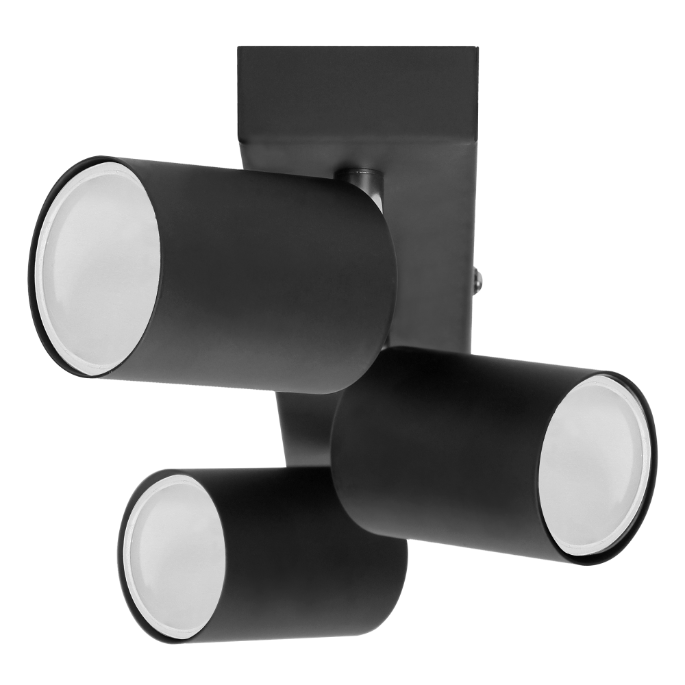 DOA SP 3 wall and ceiling light, GU10, max. 3x7W, IP20, black